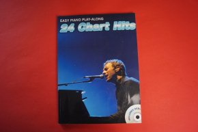 24 Chart Hits (mit 3 CDs, Play-Along) Songbook Notenbuch Easy Piano Vocal