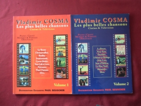 Vladimir Cosma - Les Plus belles Chansons Vol. 1 & 2 Songbooks Notenbücher Piano Vocal Guitar PVG