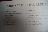 Anais - The Love Album Songbook Notenbuch Piano Vocal Guitar PVG