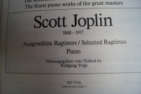 Scott Joplin - Selected Ragtimes Songbook Notenbuch Piano