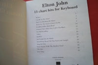 Elton John - 15 Chart Hits for Keyboard Songbook Notenbuch Keyboard Vocal