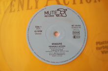 Erasure  Heavenly Action (Yellow Vinyl Maxi Single)