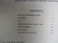 Sweeney Todd  Songbook Notenbuch Piano Vocal
